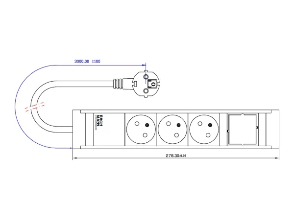 BACHMANN UNIVERSAL 3xUTE 1xCM Strom 3,0m