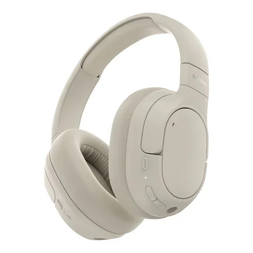 BELKIN SOUNDFORM ISOLATE KABELL OVER-EAR-KOPFHOERER SAND