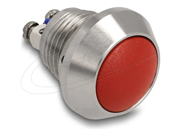 DELOCK Drucktaster zum Einbau 12mm rot