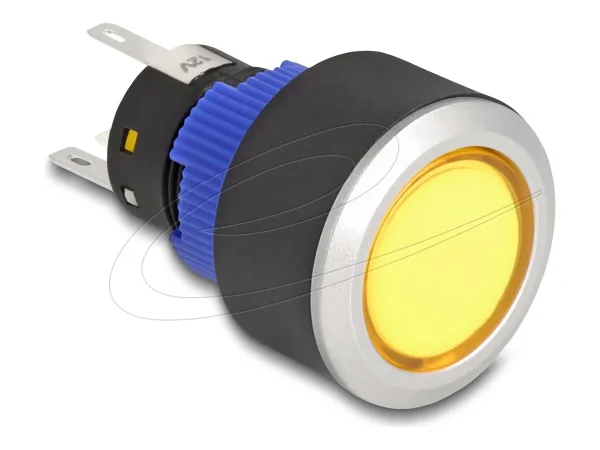 DELOCK Drucktaster 22mm 5 x Lötans gelb