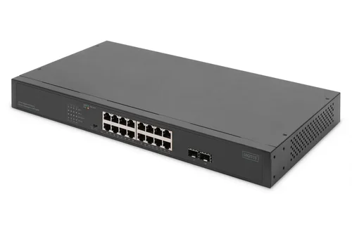 16-PORT GBIT SWITCH 19ZOLL UNMA 2-PORT GBIT SFP UNMA POE SWITCH