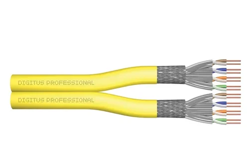 CAT 7 S-FTP DUPLEX CABLE 1000M 1500MHZ DAC AWG22/1 YELLOW