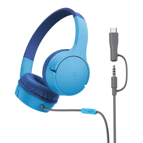 SOUNDFORM MINI WIRED ON-EAR HEADPHONES - USB-C 3.5MM BLUE