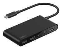CONNECT 5-IN-1 USB-C HUB WITH DUAL USB-C PORTS BLACK