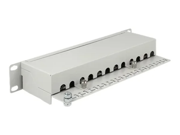 DELOCK 10 Patchpanel 12Port Cat.6A grau