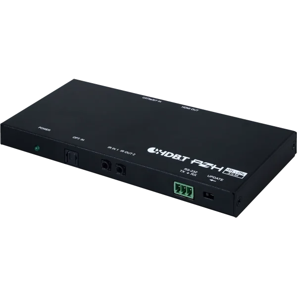4K60 (4:2:0) HDMI over HDBaseT Slimline Receiver with IR, RS-232, PoH (PD) & OAR