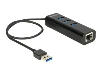 DELOCK HUB USB 3.0 3 Port + 1 x LAN