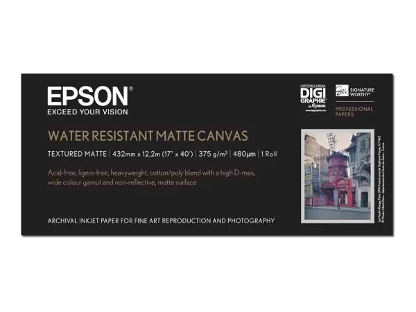 EPSON Papier Canvas 17Zollx12,2m matt