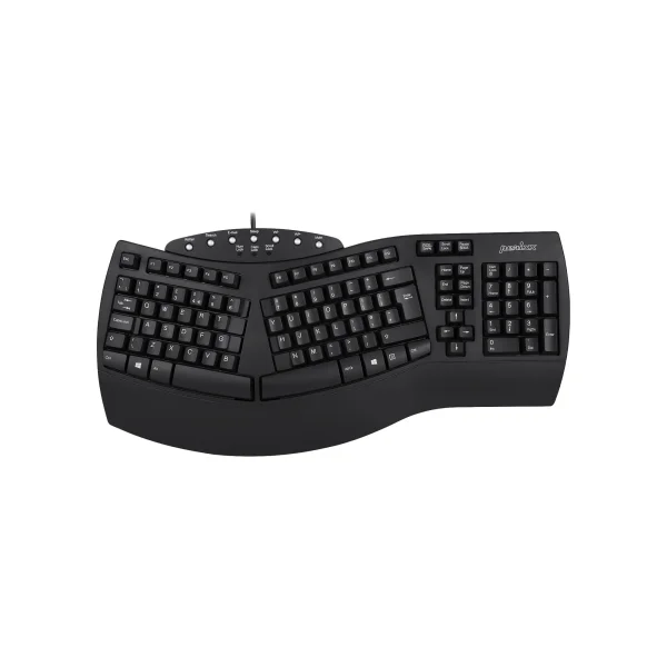Perixx PERIBOARD-512 UK, Ergonomische USB-Tastatur, schwarz