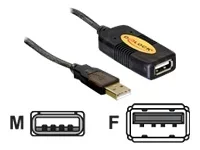 DELOCK Kabel USB 2.0 Verlaeng. aktiv 5m
