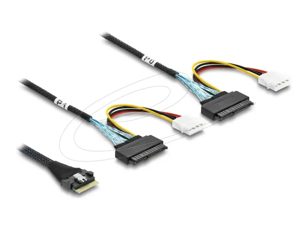 DELOCK PCIe 4.0 Kabel Slim SAS SFF-8654