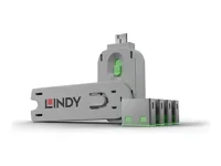 LINDY USB Portschloesser 4xGRUEN+Key