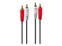 LINDY Audiokabel 2xRCA male/male 20m