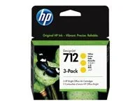 HP 712 3-Pack 29-ml Yellow DesignJet Ink