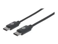MANHATTAN USB 2.0 Typ C-Kabel 2m schwarz