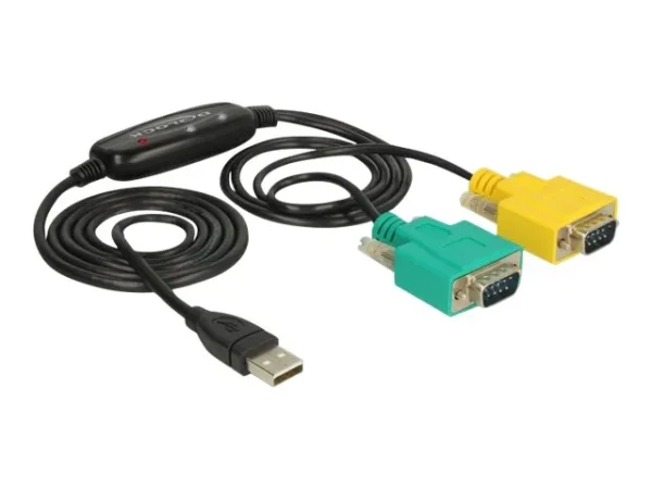 DELOCK Adapter USB 2.0 Typ-A > 2xSeriell