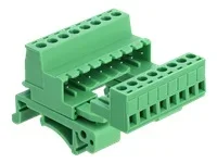 DELOCK Terminalblock Set Hutschienen 8