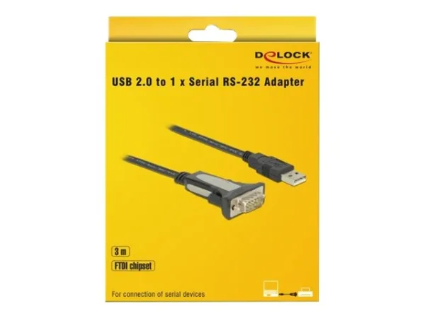 DELOCK Adapter USB Typ-A zu 1xSeriell