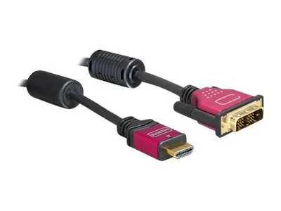 DELOCK Kabel HDMI A/DVI 18+1 St/St 5,0m