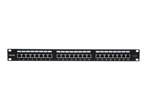 INT 24-Port Cat6a Patchpanel FTP schwarz