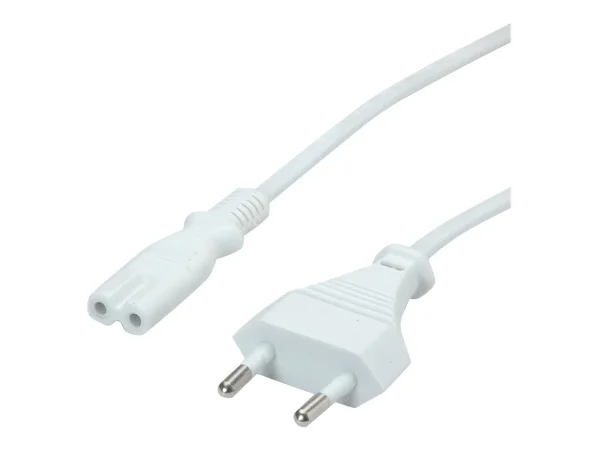 VALUE Netzkabel Euro-Flachstecker C7 3m