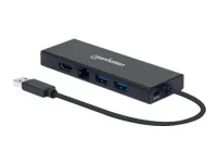 MH USB-A Adapter HDMI VGA 2xUSB-A RJ45