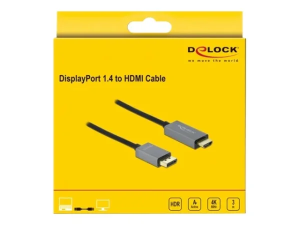 DELOCK Kabel DisplayPort 1.4 zu HDMI 3m