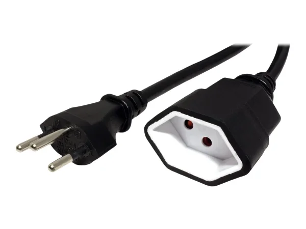 VALUE Power Cable black extension 3m