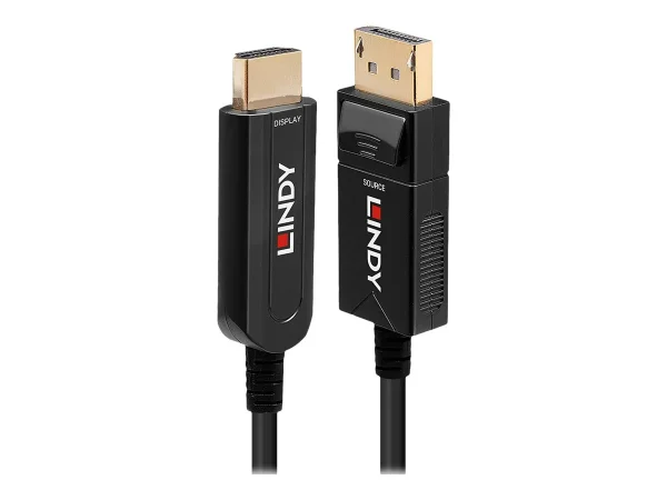 LINDY 50m FO Hybrid DP 1.2 an HDMI Kabel