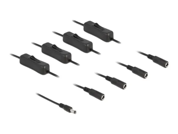 DELOCK Kabel DC 5,5x2,1mm zu 4xDC