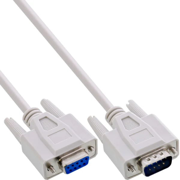 InLine® Serielle Verlängerung, 9pol Stecker / Buchse, vergossen, 1:1 belegt, 10m