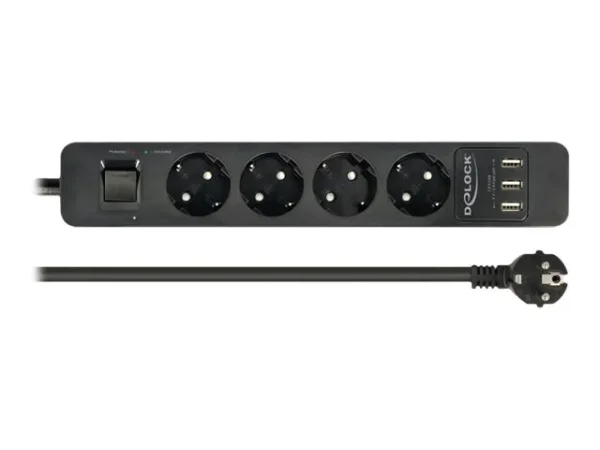 DELOCK Steckdosenleiste 4-fach und USB b