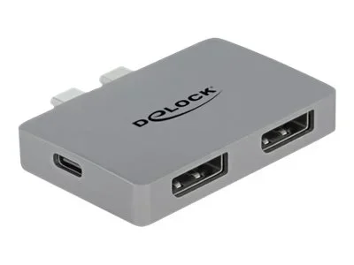 DELOCK Dual DisplayPort Adapter 4K + PD