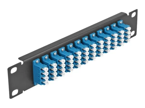 DELOCK 30,5cm LWL Patchpanel 12P LC blau