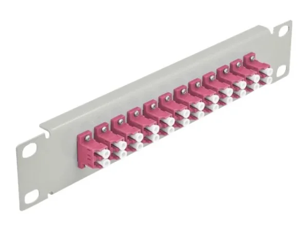 DELOCK 30,5cm LWL Patchpanel 12P LC viol