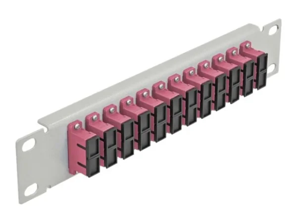 DELOCK 30,5cm LWL Patchpanel 12P SC viol