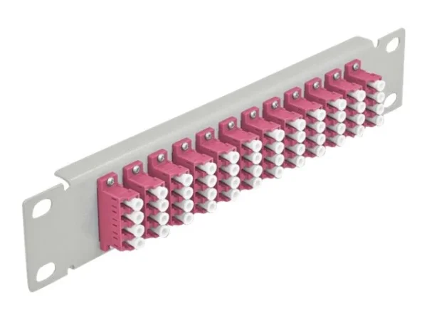 DELOCK 30,5cm LWL Patchpanel 12P LC viol