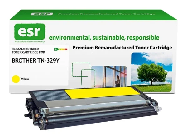 ESR cartr Brother TN-329Y ylw reman 6k