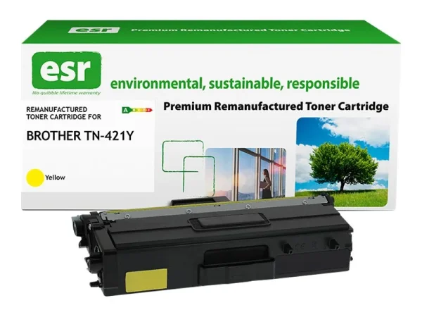 ESR cartr Brother TN-421Y ylw reman 1.8k