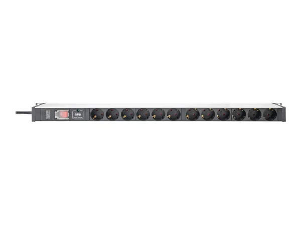 DIGITUS 1U Aluminum PDU rackm 12x Safety
