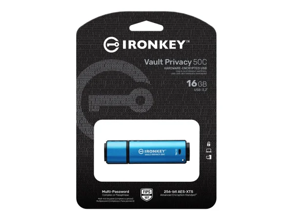 KINGSTON 16GB USB-C IronKey Vault 50C