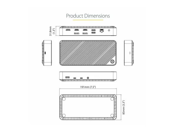 STARTECH Triple Monitor Docking Station