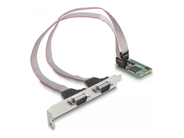 DELOCK Mini PCIe Karte zu 2 x Seriell