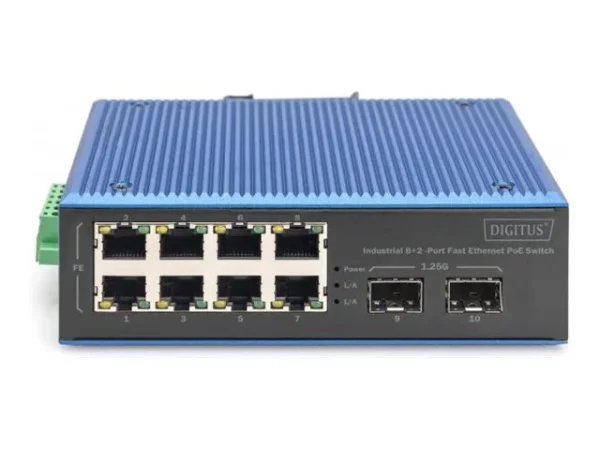 DIGITUS Industrial 8+2-Port Fast Eth