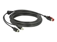 DELOCK PoweredUSB Kabel 24V>USB Typ-B 5m