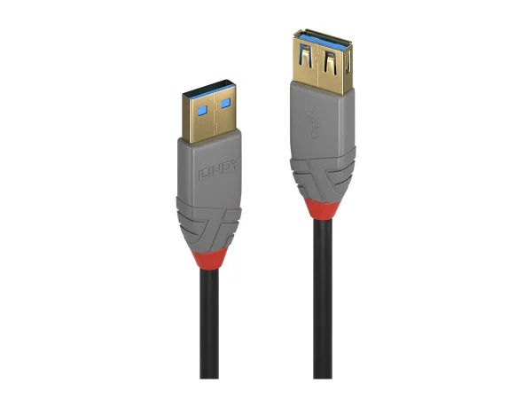 LINDY 3m USB 3.0 A m/f Kabel Anthra