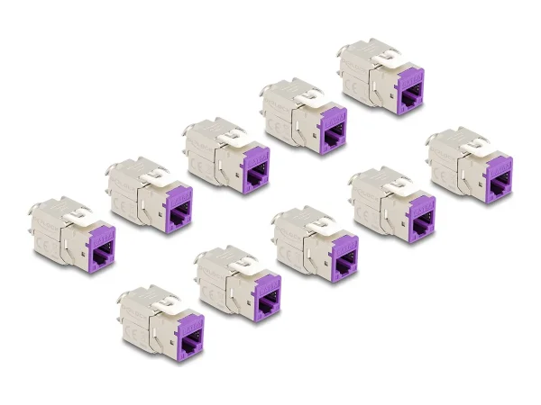 DELOCK KeystoneModul RJ45 zu LSA violett