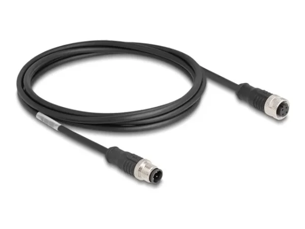 DELOCK M12 Kabel D-kodiert 4 Pin PVC 2m