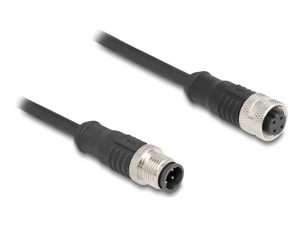 DELOCK M12 Kabel D-kodiert 4 Pin PVC 5m