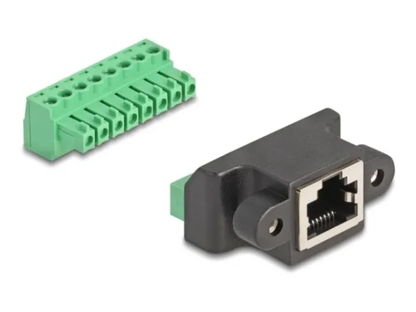 DELOCK RJ45 zu Terminalblock Adap 8 Pin